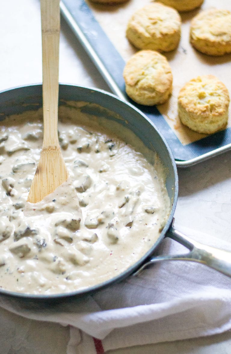 Meatless Monday Buttermilk Biscuits and Mushroom Gravy Sarcastic Cooking