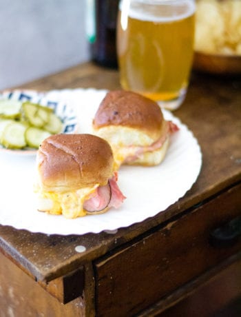 Ham and Green Chili Pimento Cheese Sliders | Sarcastic Cooking