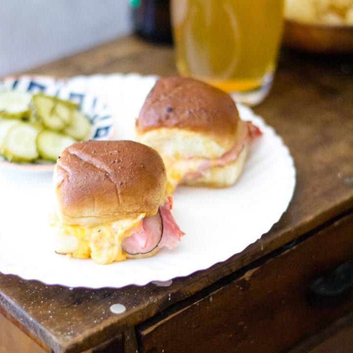 Ham and Green Chili Pimento Cheese Sliders | Sarcastic Cooking