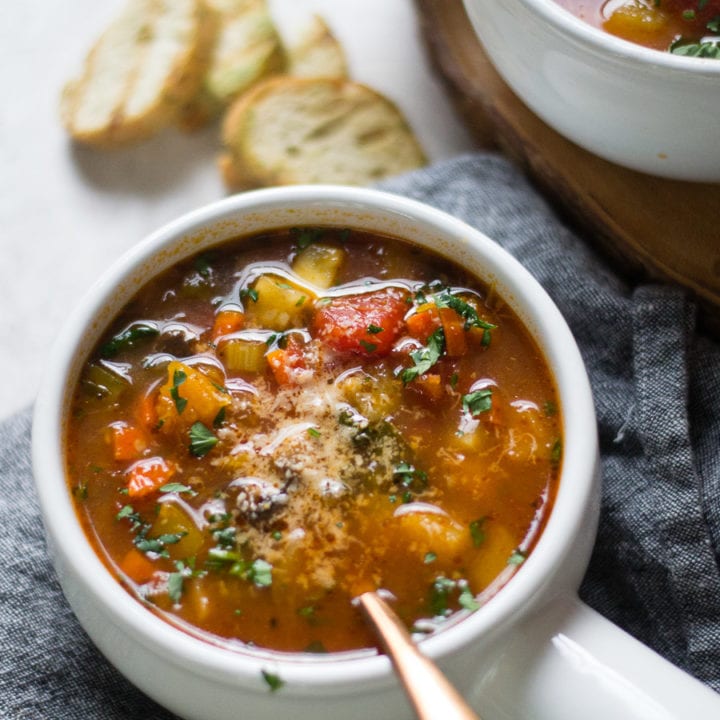 Hearty Vegetable Tomato Soup (stove or slow cooker) - Sarcastic Cooking