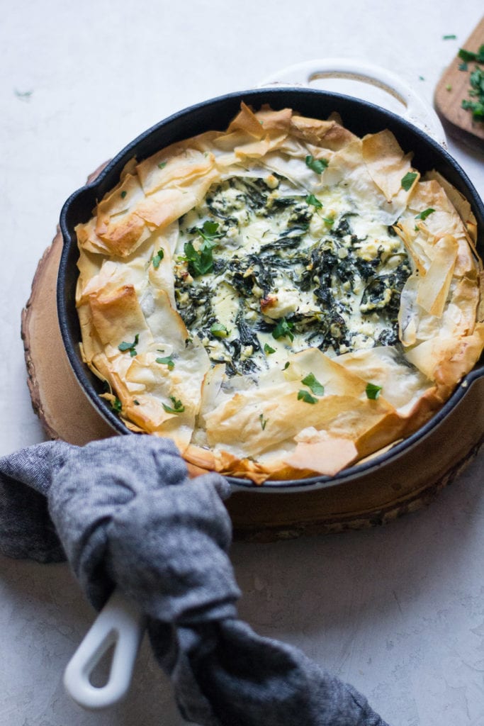 Skillet Spanakopita Crostata Sarcastic Cooking