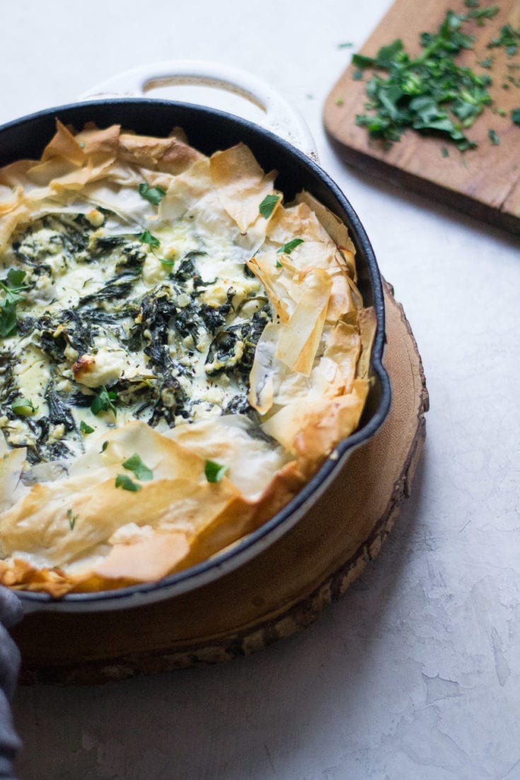 Skillet Spanakopita Crostata Sarcastic Cooking