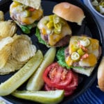 Mini Turkey Cheese Burgers with Giardiniera