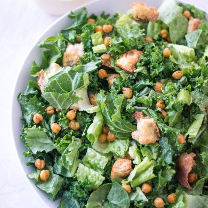 Vegan Kale Caesar Salad | Sarcastic Cooking