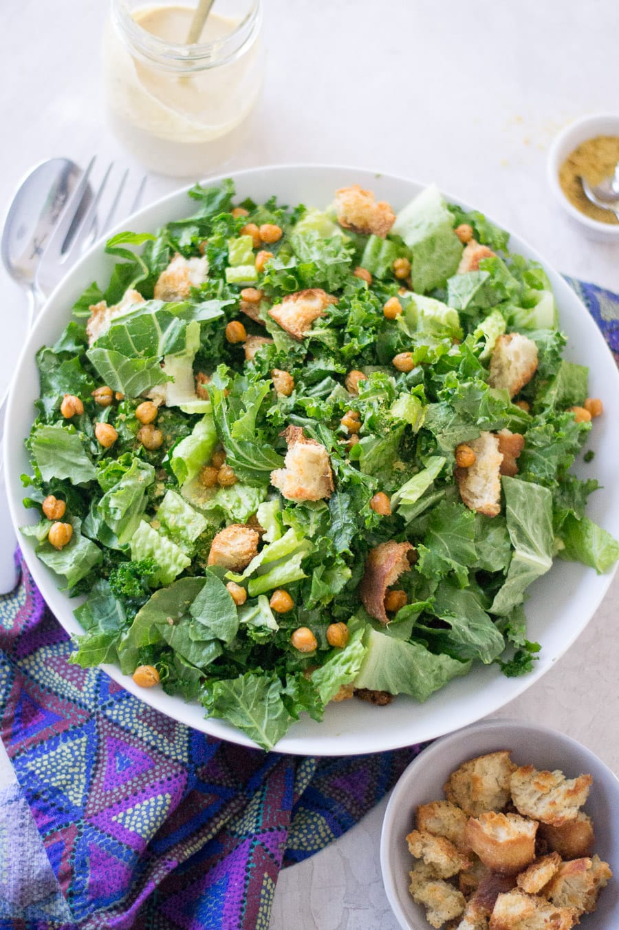 Vegan Kale Caesar Salad - Sarcastic Cooking