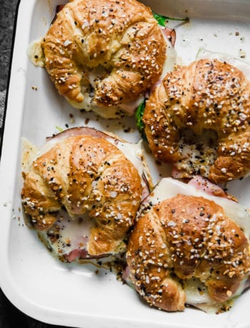 Baked Ham & Swiss Croissants with Spinach and Everything Bagel Seasoning | Sarcastic Cooking