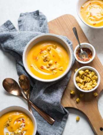 Roasted Grealic and Butternut Squash Soup with Chipotle Pepper | sarcastic Cooking