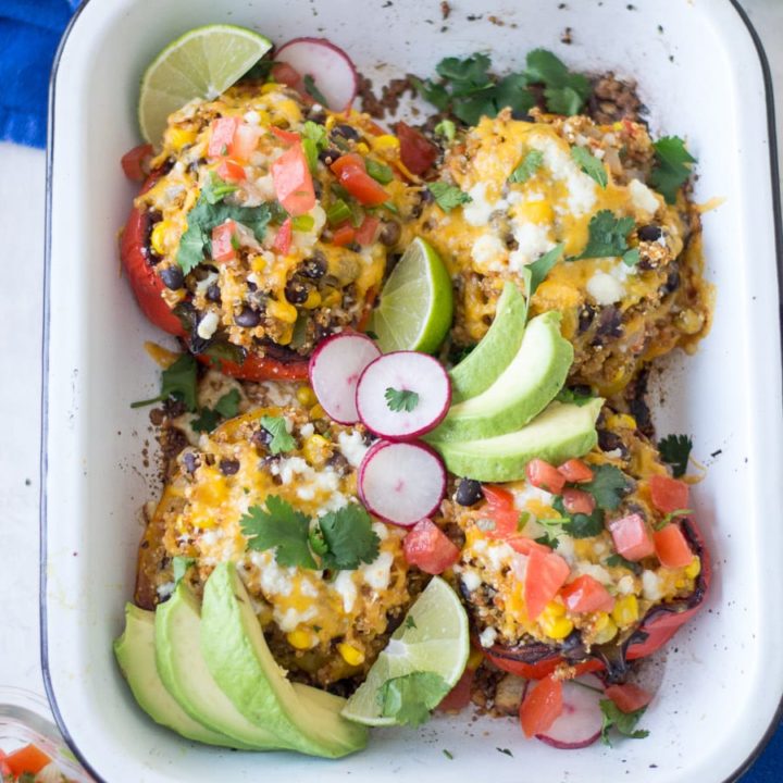 Black bean and quinoa stuffed peppers Mexican-style | Sarcastic Cooking