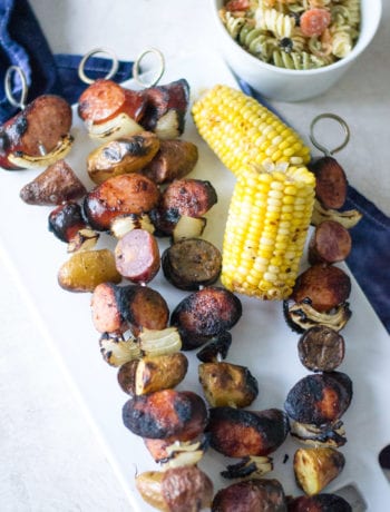 Easy Grilled Kielbasa and Potato Skewers | Sarcastic Cooking