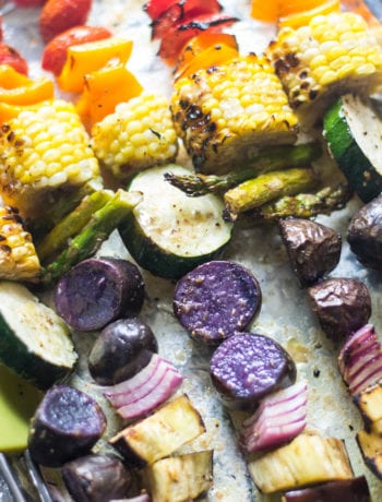 Grilled Rainbow Veggie Skewers | Sarcastic Cooking