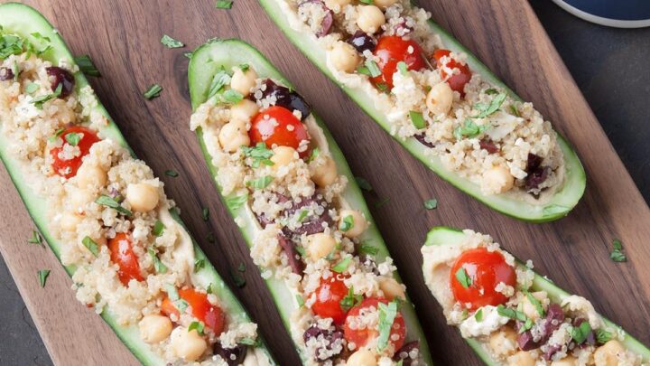 Image for Cucumber and Hummus Boats