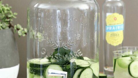 Image for Cucumber Vodka Cocktail {Large Batch Recipe} - Fit Foodie Finds