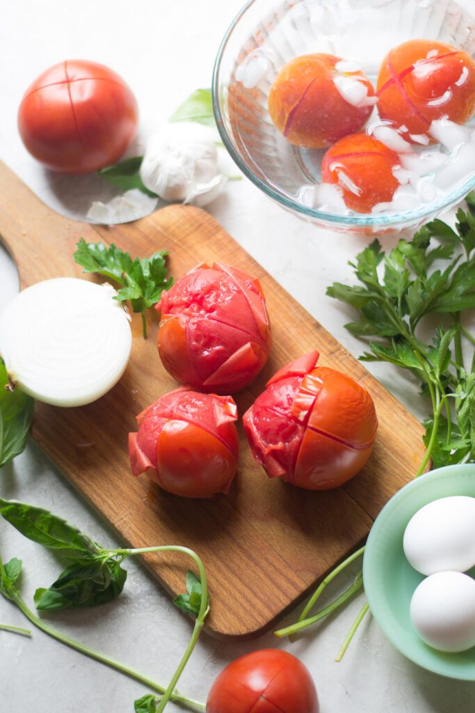 Fresh Tomato Eggs in Purgatory Sarcastic Cooking