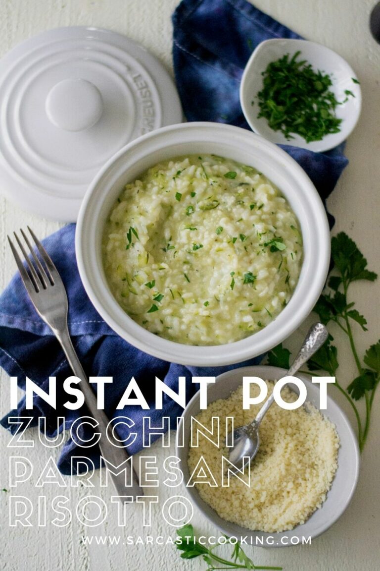 Instant Pot Zucchini Parmesan Risotto Sarcastic Cooking
