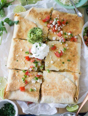 Baked Bean and Chicken Sheet Pan Quesadilla | Sarcastic Cooking