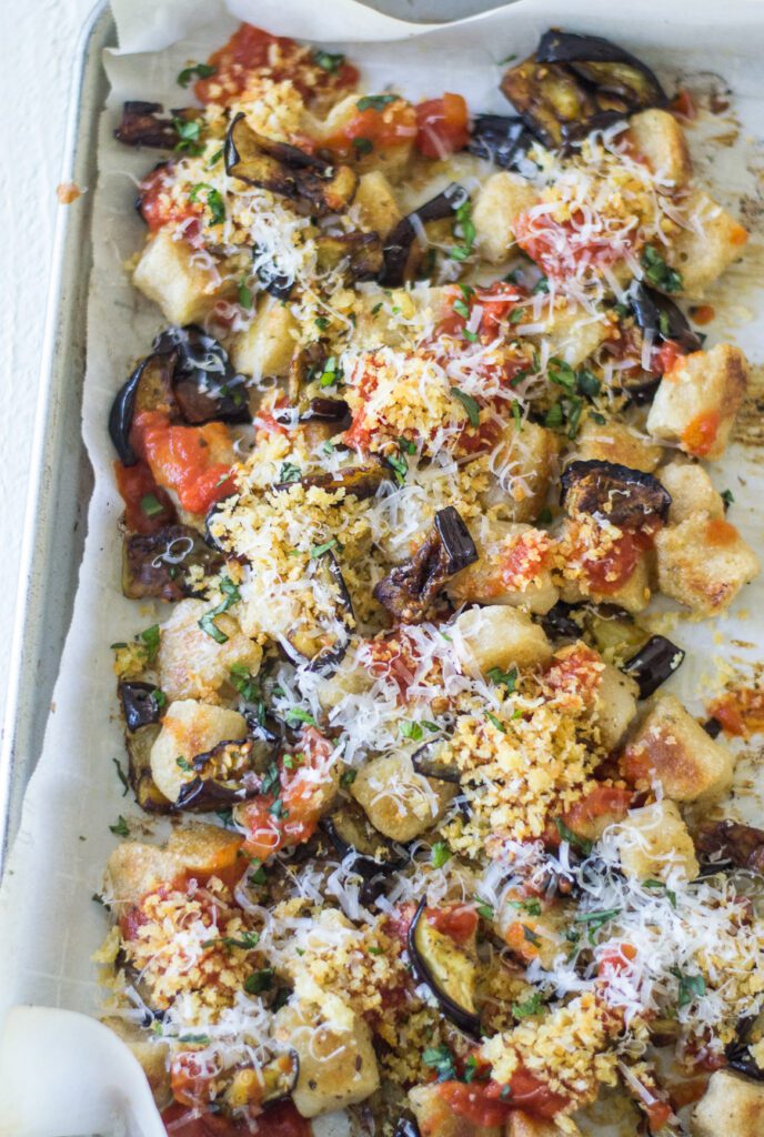 Sheet Pan Eggplant Parmesan Gnocchi Sarcastic Cooking