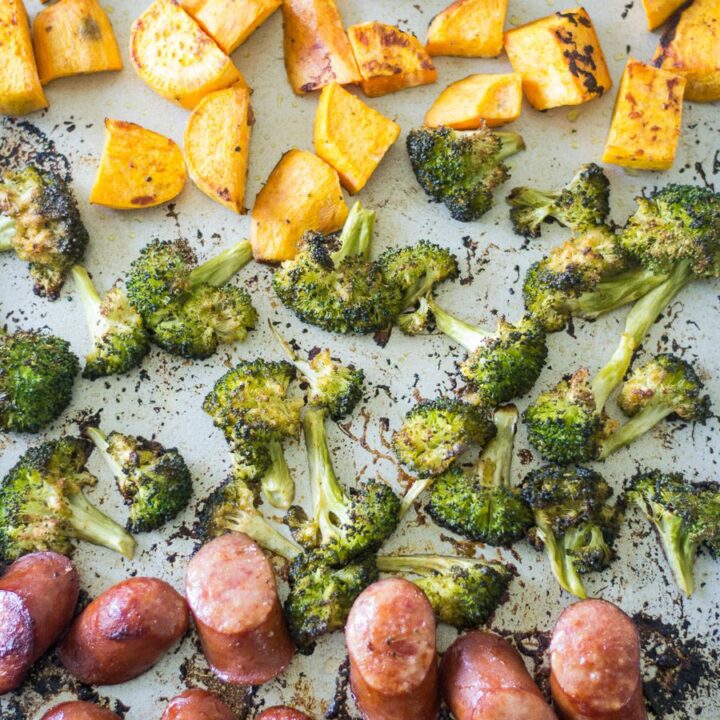 Honey Mustard Sheet Pan Kielbasa and Veggies | Sarcastic Cooking