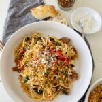 Rustic Sausage and Spinach Spaghetti