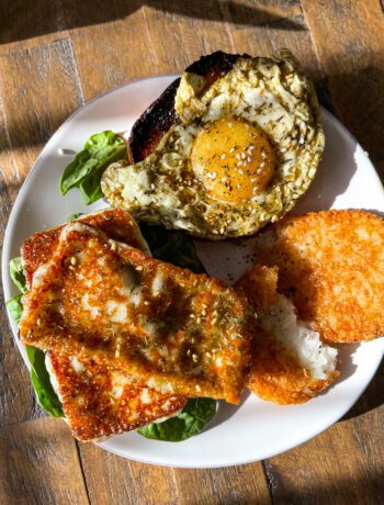 Za'atar Fried Egg & Halloumi Sandwich | sarcastic Cooking