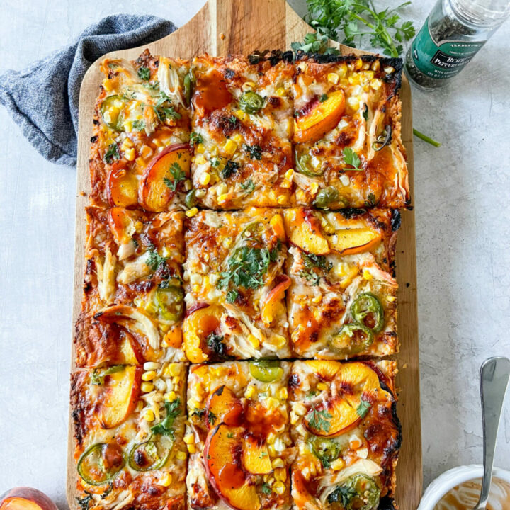 BBQ Chicken & Peach Detroit Style Pizza | Sarcastic Cooking