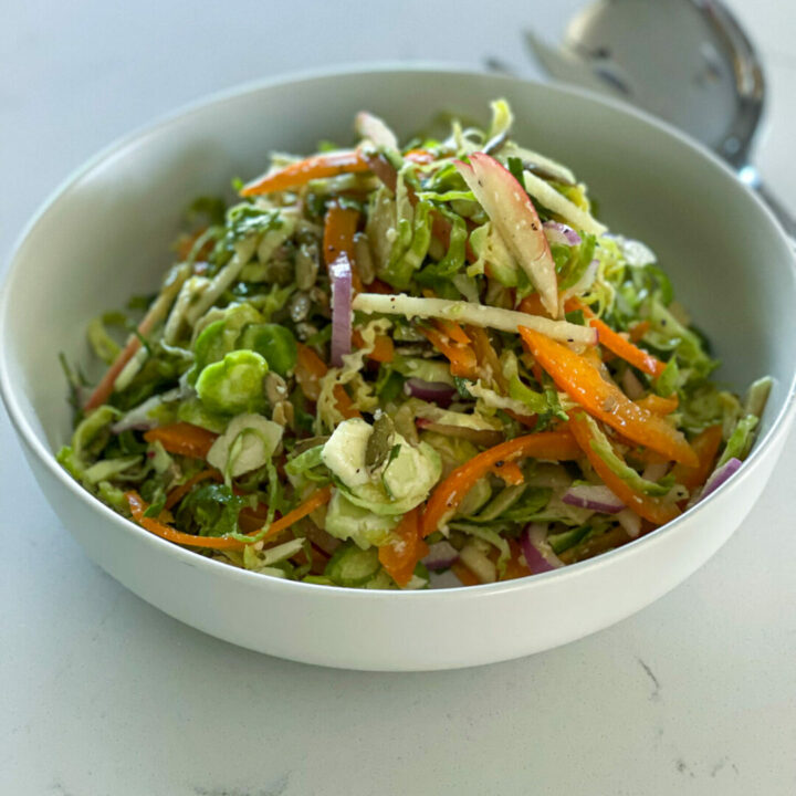 Shaved Brussels Sprout and Bell Pepper Salad | Sarcastic Cooking