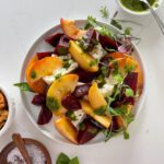 Beet, Burrata, and Peach Salad