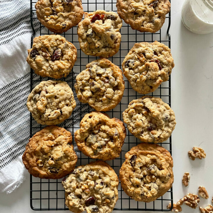 Tart Cherry, Walnut, Oatmeal Cookies