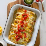 Creamy Salsa Verde Chicken Enchiladas