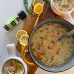 Greek Lemon Chicken and Rice Soup