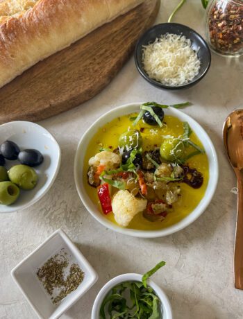 olive oil and pickled vegetables 4